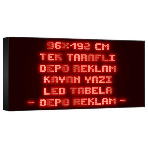 Depo Tabela Reklam Mavi Kayan Yazı LED Tabela 96 X 192cm Tek Taraflı Depo Reklam Tabela - 96 X 192 Cm - Görsel 3