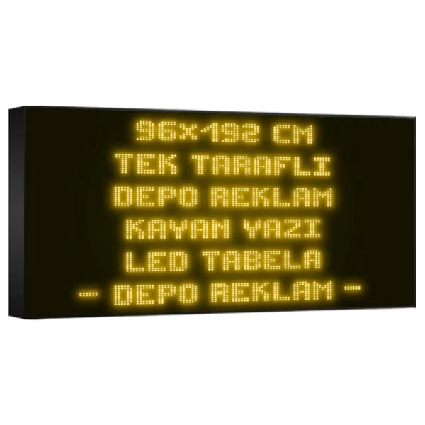 Depo Tabela Reklam Mavi Kayan Yazı LED Tabela 96 X 192cm Tek Taraflı Depo Reklam Tabela - 96 X 192 Cm - Görsel 2