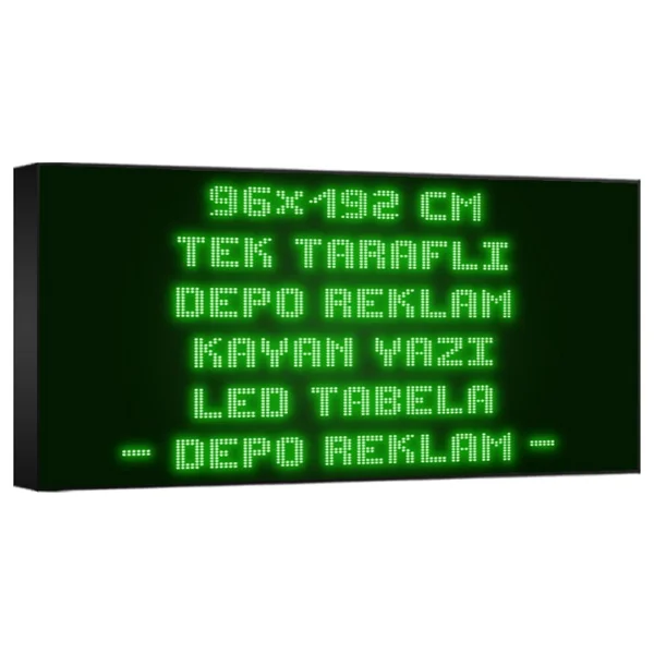 Depo Tabela Reklam Mavi Kayan Yazı LED Tabela 96 X 192cm Tek Taraflı Depo Reklam Tabela - 96 X 192 Cm - Görsel 6