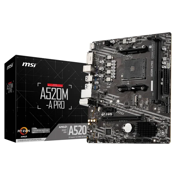 Msı A520m-A Pro AMD Am4 DDR4 Micro Atx Anakart - Görsel 6