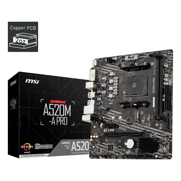 Msı A520m-A Pro AMD Am4 DDR4 Micro Atx Anakart - Görsel 2