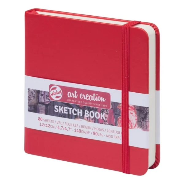 Talens Sketchbook Sert Kapak Eskiz Çizim Defteri 9 X 14 Cm A6 140 Gr 80 Yaprak Pastel Pembe - Görsel 10
