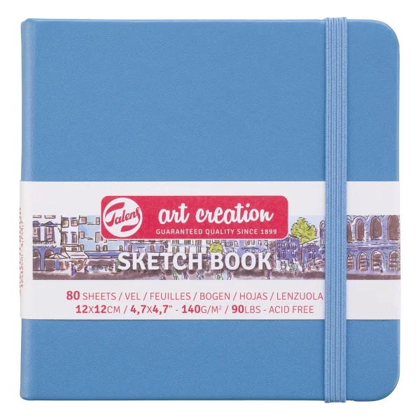Talens Sketchbook Sert Kapak Eskiz Çizim Defteri 12 X 12 Cm 140 Gr 80 Yaprak Pastel Coral - Pembe - Görsel 8