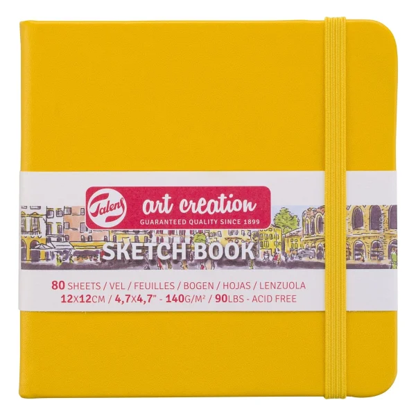 Talens Sketchbook Sert Kapak Eskiz Çizim Defteri 12 X 12 Cm 140 Gr 80 Yaprak Pastel Coral - Pembe - Görsel 5