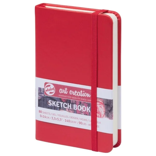 Talens Sketchbook Sert Kapak Eskiz Çizim Defteri 9 X 14 Cm A6 140 Gr 80 Yaprak Pastel Pembe - Görsel 6