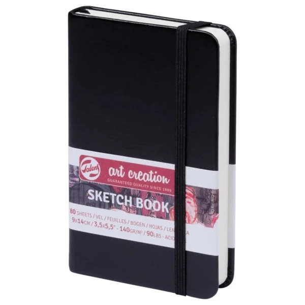 Talens Sketchbook Sert Kapak Eskiz Çizim Defteri 9 X 14 Cm A6 140 Gr 80 Yaprak Pastel Pembe - Görsel 4