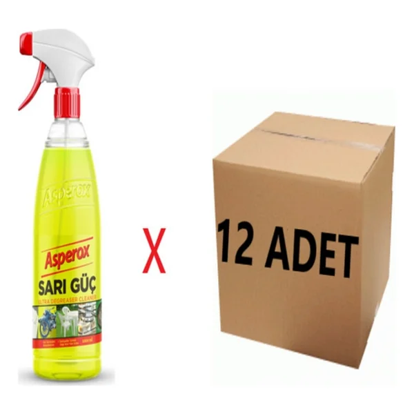 Asperox Sarı Güç Leke Temizleyici Sprey 1 Lt 12'li - Görsel 2