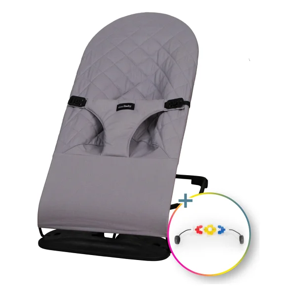 Merfbaby Cotton Gri Oyuncaklı Ana Kucağı - Görsel 10