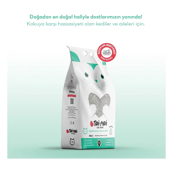 Toi Moi Kokusuz 10 Lt 2'li Bentonit Kedi Kumu - Görsel 3