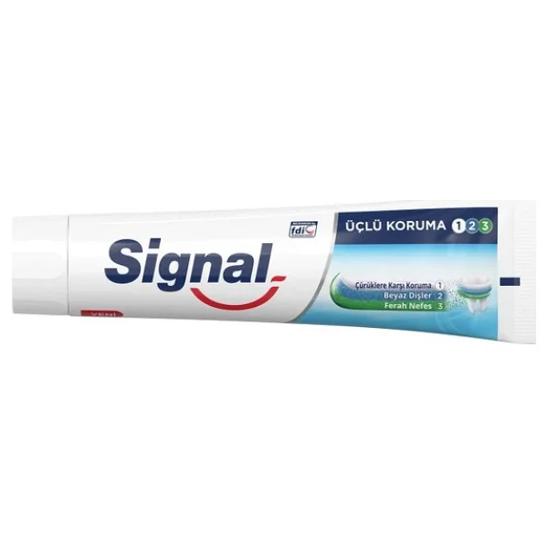 Signal Üçlü Koruma Beyazlatıcı Florürlü Diş Macunu 120 ml 12 Adet - Görsel 5