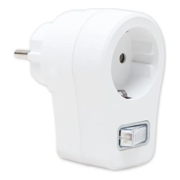 Powermaster 220 Volt Beyaz Kasalı Plastik Topraklı Ledli Anahtarlı Akım Korumalı Priz - Görsel 2