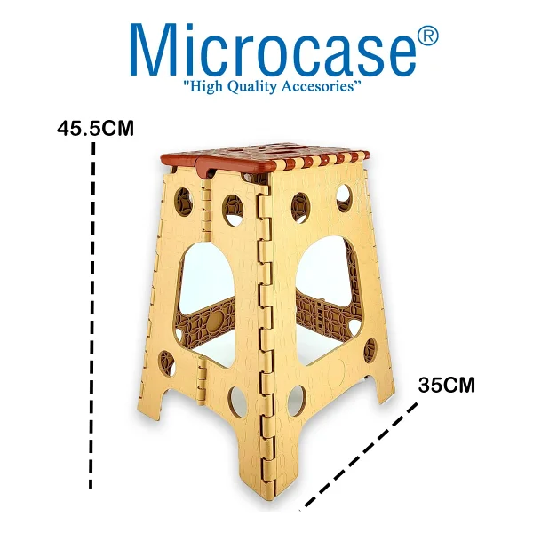 Microcase Taşınabilir Katlanır Portatif 3 No Kamp Sandalyesi Tabure 45,5cm X 35cm Al3888 - Görsel 3
