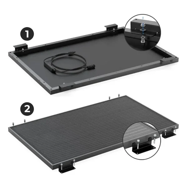 Ecoflow Sabit Güneş Panelleri Montaj Braketi - (Ecoflow Türkiye Garantili) - Görsel 2