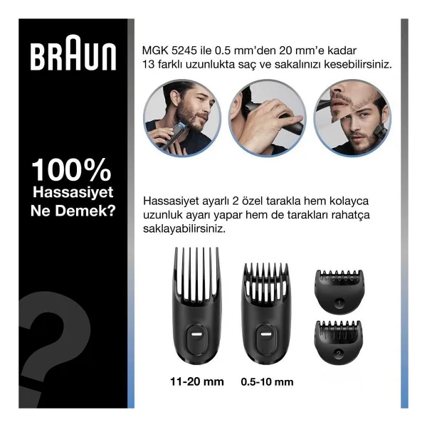 Braun Mgk5245 + Gillette Fusion5 Proglide 7'si 1 Arada Erkek Bakım Seti - Görsel 2