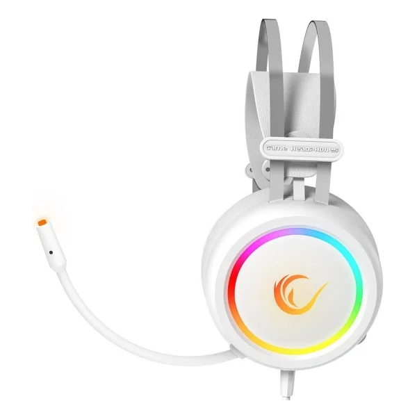 Rampage Stormy Beyaz RGB 7.1 USB Kablolu Kulak Üstü Oyuncu Kulaklığı - Görsel 2