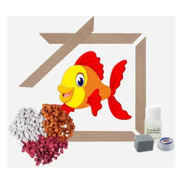 Artebella 22 I Çocuk Ahşap Çerçeveli Seramik Mozaik Set 20x20 Cm - Görsel 4