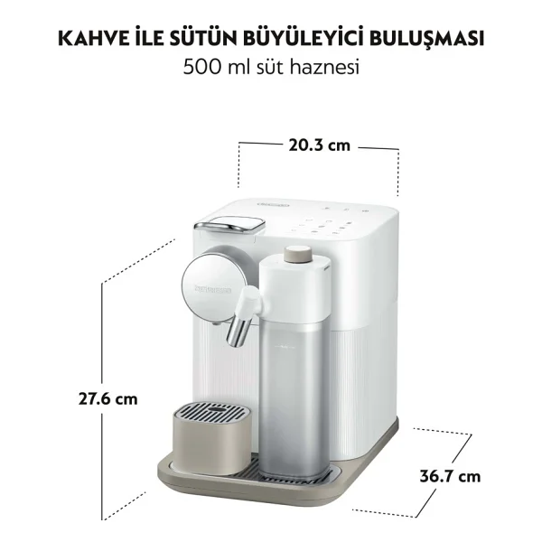 Nespresso F541 Gran Lattissima Beyaz Kapsül Kahve Makinesi - Görsel 2