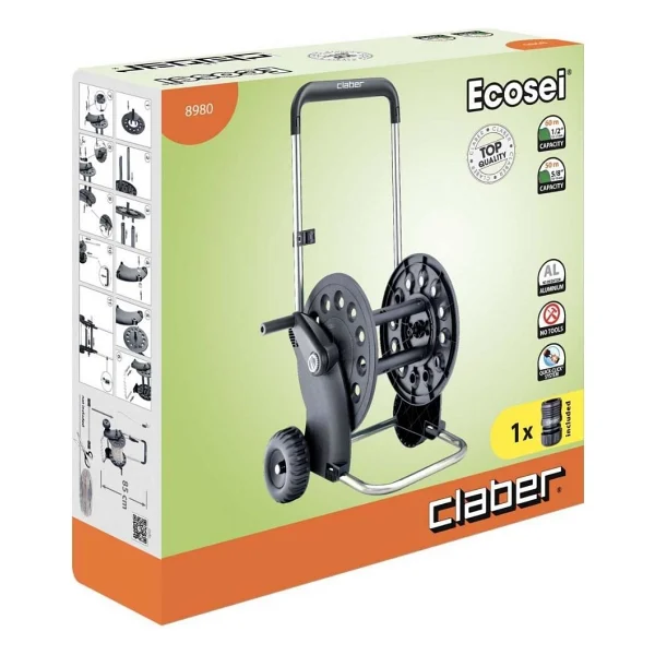 Claber 8980 Ecosei 1/2" 60 Mt Hortum Makarası - Görsel 2