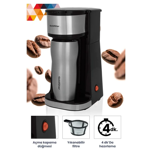 GoldStar ST7334 Termoslu Filtre Kahve Makinesi - Görsel 3