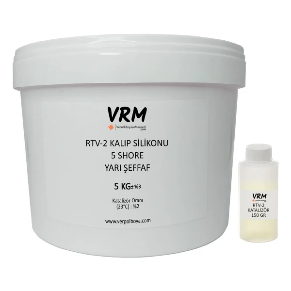Vrm Vernikrecinemarketi Rtv-2 Yarı Şeffaf - Ekstra Yumuşak Kalıp Silikonu - 5 Kg - Görsel 3