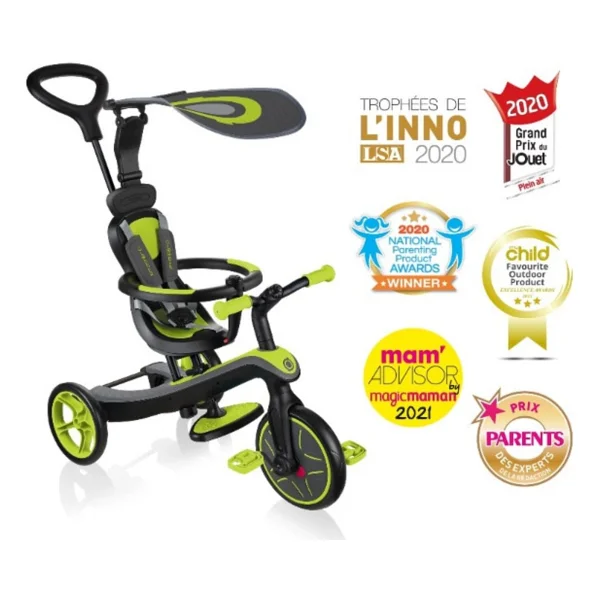 Globber Explorer Trike 4 İn 1 Zeytin Yeşili Bebek Bisikleti - Görsel 7