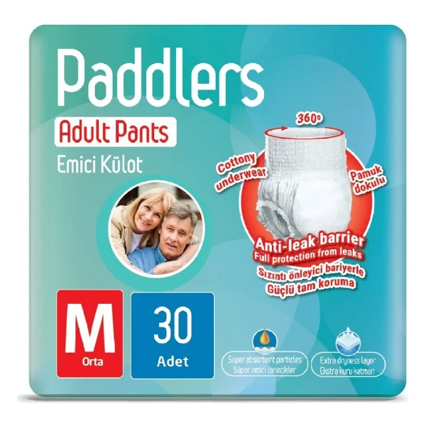 Paddlers Emici Külot Orta Boy M 30'lu Hasta Bezi - Görsel 8