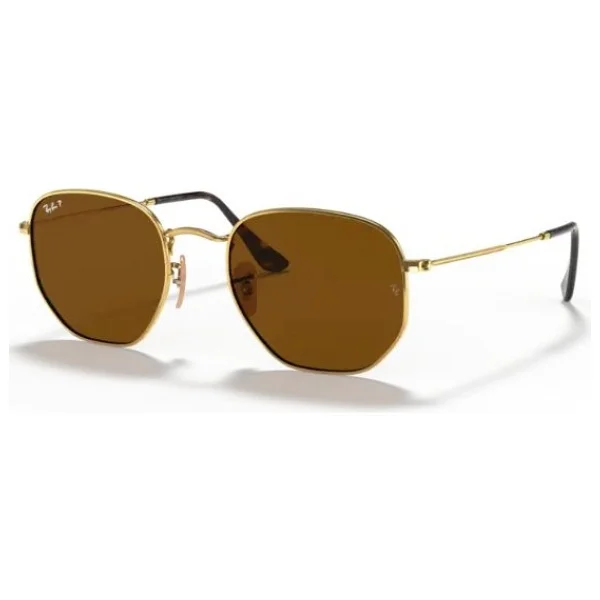 Ray-Ban Hexagonal 3548n 001/57 Gold-Brown Güneş Gözlüğü - Görsel 2