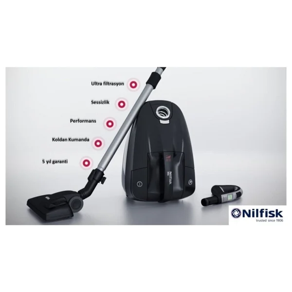 Nilfisk Elite BMSU14P10A1 Toz Torbalı Elektrik Süpürgesi - Görsel 3