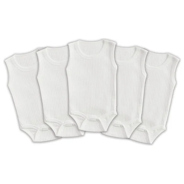 Novibaby 5'li Bebek Atlet Body Zıbın Çıtçıtlı Ekru 100% Pamuk 3-6 Ay - Görsel 6