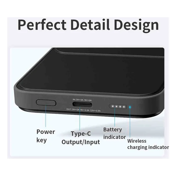 Rock P83 Siyah 5000 mAh MagSafe Powerbank - Görsel 2