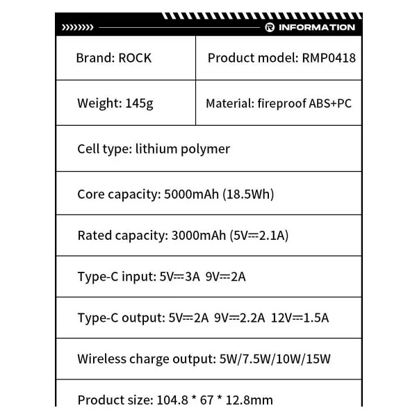 Rock P83 Siyah 5000 mAh MagSafe Powerbank - Görsel 5