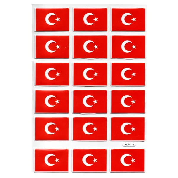 Limmy Sticker Kabartmalı A4 Boyutunda Stiker Defter, Planlayıcı Etiket-(Lim113) -Türk Bayrağı - Görsel 2