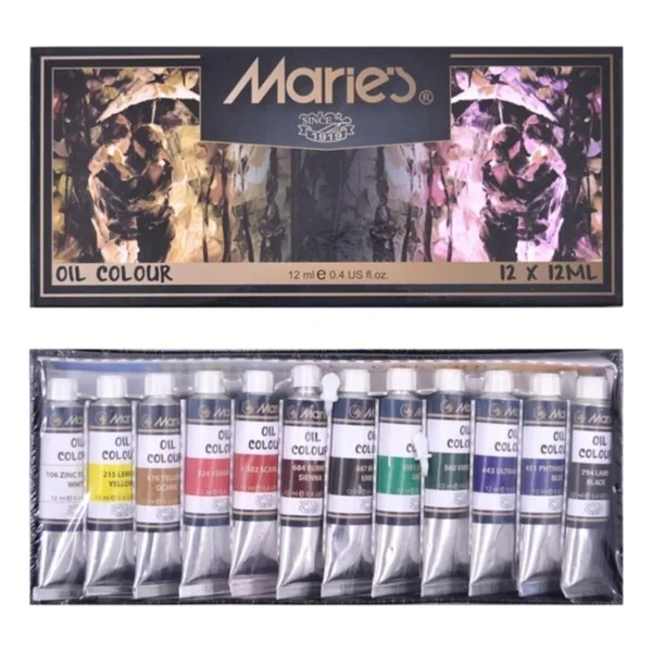 Maries 12 Ml 12 Renk Yağlı Boya - Görsel 2