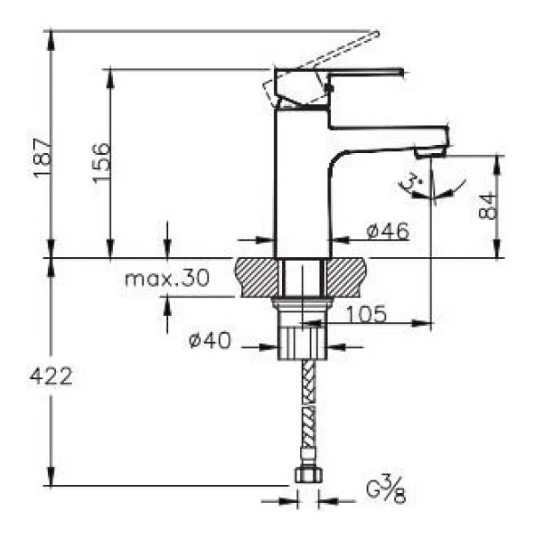 Artema Nora S A42878 Lavabo Bataryası - Görsel 2