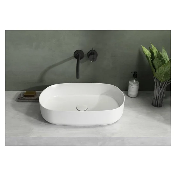İsvea Infinity 55 Cm Mat Beyaz Tezgah Üstü Lavabo - Görsel 2