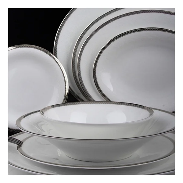 Evaliza Coupe Paisley Platin 101 Parça 12 Kişilik Yemek Takımı - Görsel 3