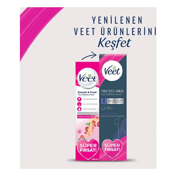 Veet Profesyonel Krem Promo Tüy Dökücü Krem 200 X 3 - Görsel 2