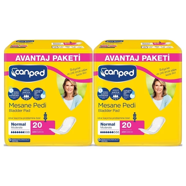 Canped Normal Orta Boy (M) 20'li 2 Adet Mesane Pedi - Görsel 2