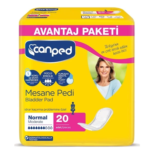 Canped Normal Orta Boy (M) 20'li 2 Adet Mesane Pedi - Görsel 3