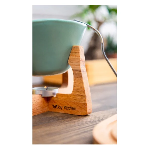 Joy Kitchen Ahşap Standlı Fondü Seti - Yeşil - Görsel 4