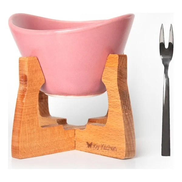 Joy Kitchen Ahşap Standlı Fondü Seti - Pembe - Görsel 4