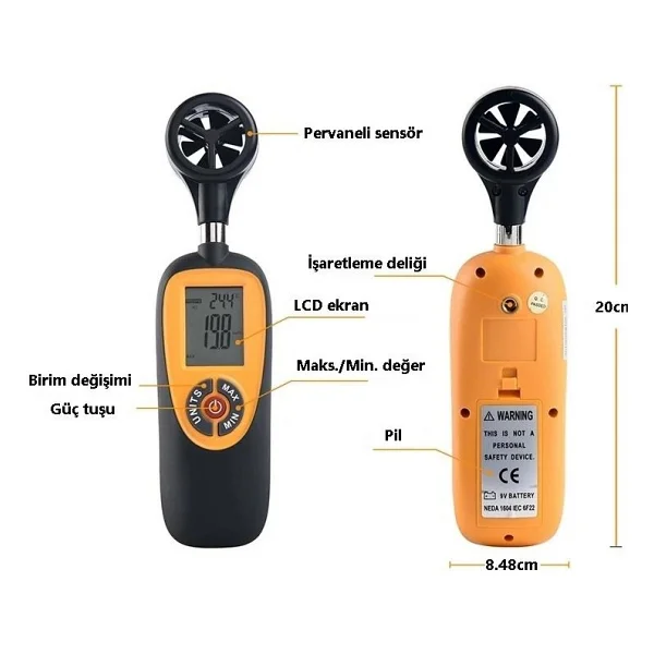 Wellhise Ht-91 Anemometre - Görsel 3