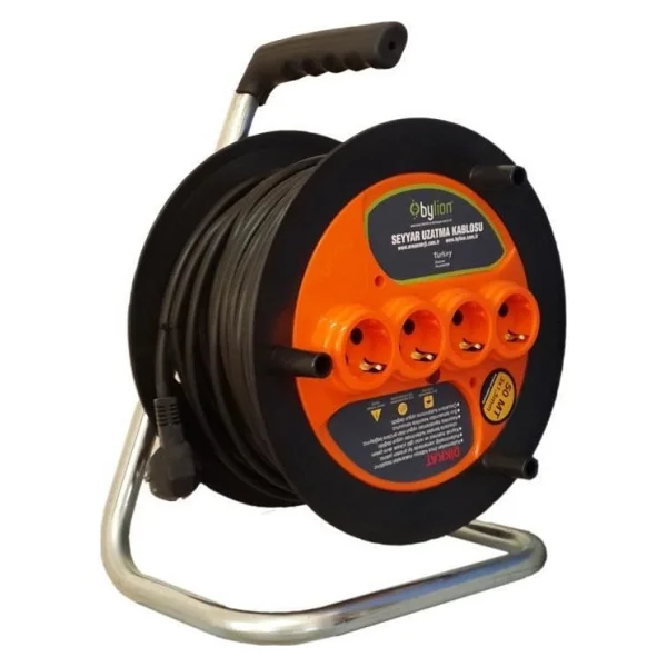 Bylion Pmk-50325-F 3x2.5 Mm 50 M 4'lü Makaralı Uzatma Kablosu - Görsel 2
