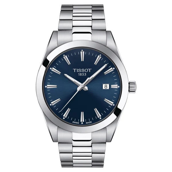 Tissot Gentleman T127.410.11.041.00 Çelik Kordon Mavi Erkek Kol Saati - Görsel 3
