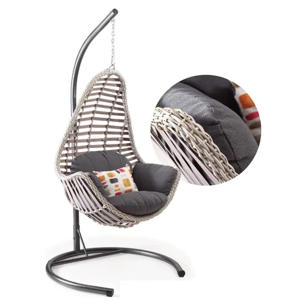 Capri Swing Milas 1 Kişilik Rattan Bahçe Salıncağı - Görsel 9