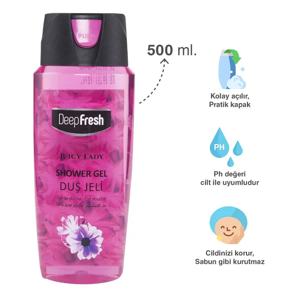 Deep Fresh Juicy Lady 500 Ml Duş Jeli - Görsel 2