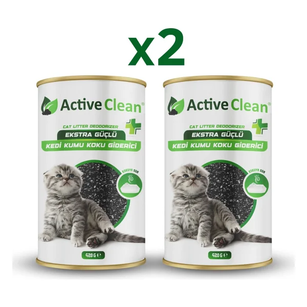 Active Clean Plus 420 Gr 2'li Kedi Kumu Koku Giderici - Görsel 6