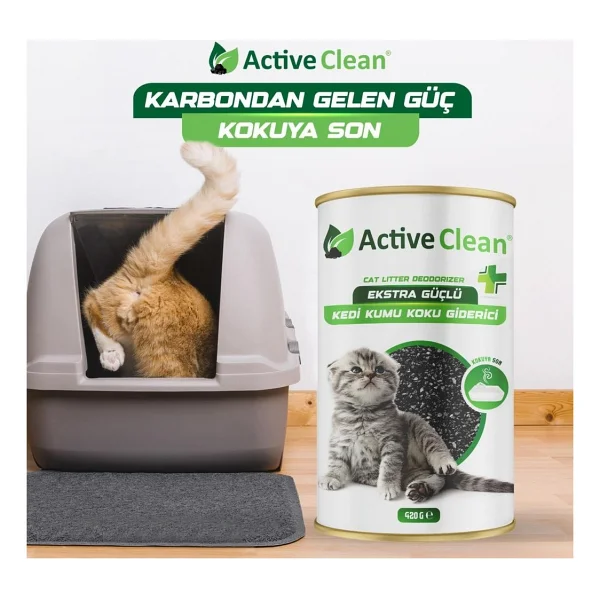Active Clean Plus 420 Gr 2'li Kedi Kumu Koku Giderici - Görsel 3