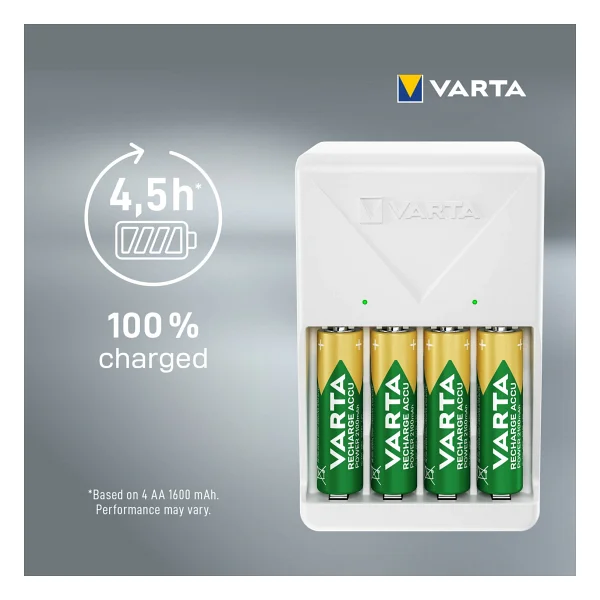 Varta Plug Şarj Cihazı +4 Adet 2100mah Aa Şarj Edilebilir Pil - Görsel 7