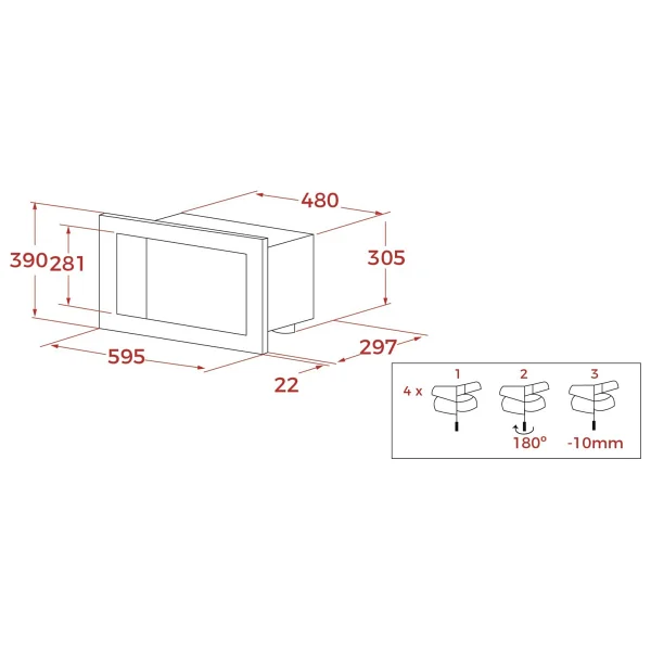 Teka Ml 8200 Bıs 20 Lt Siyah Ankastre Mikrodalga Fırın - Görsel 3